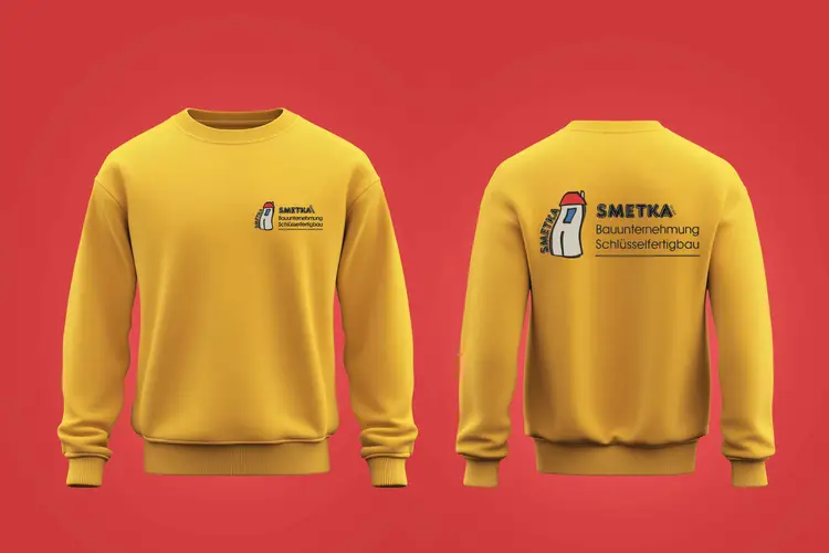 Smetka Bauunternehmen Textildruck Sweatshirt